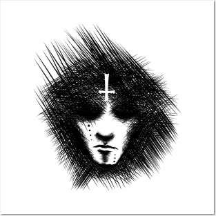 Inverted cross portrait Posters and Art